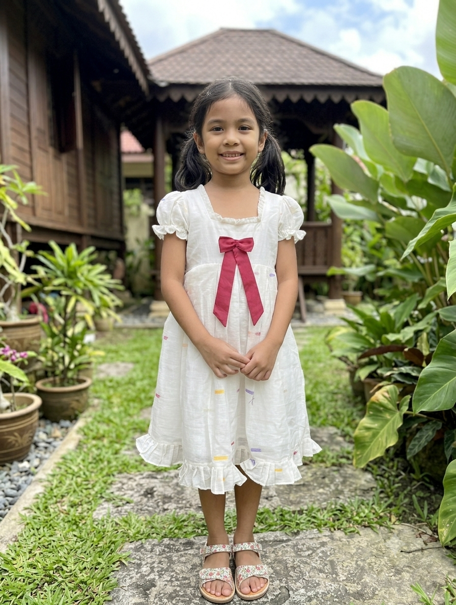 GIRLS  JAMDANI FROCK